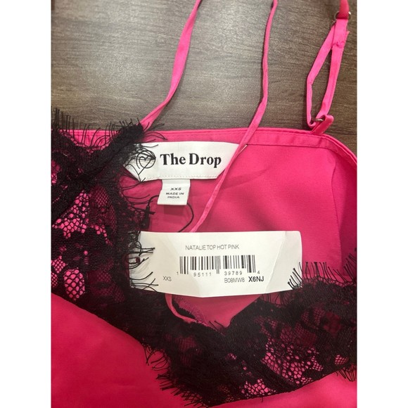 The Drop “Natalie” Lace Trim V-Neck Tank Top - Picture 4 of 4